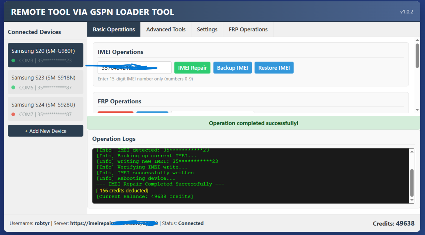 Remote Tool Connection