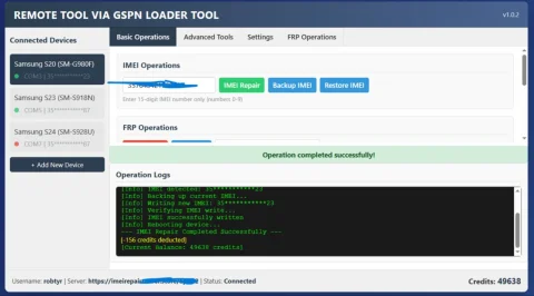 Rent a GSPN Account (Samsung IMEI/FRP) – Full API Access + Web Panel (Admin/Reseller/User)