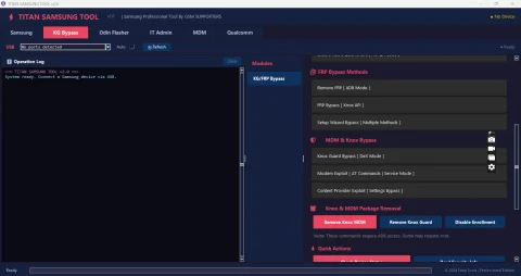 TITAN SAMSUNG TOOL v2.0 | Samsung KG Lock & Knox Guard Bypass Script (Dec 2025 Security Patch)